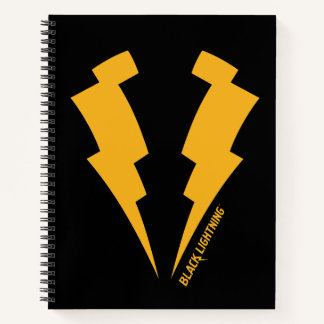 Black Lightning Bolts Graphic Notebook