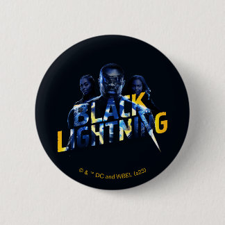Black Lightning Heroes Graphic 2 Inch Round Button