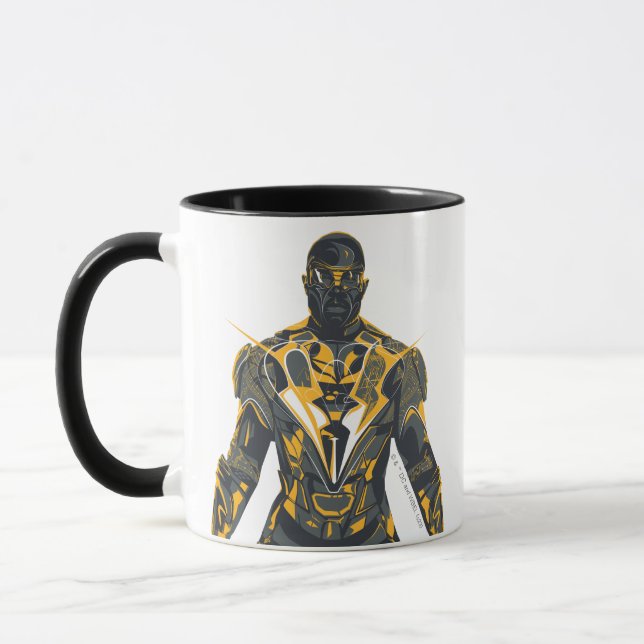 Black Lightning Illustration Mug (Left)