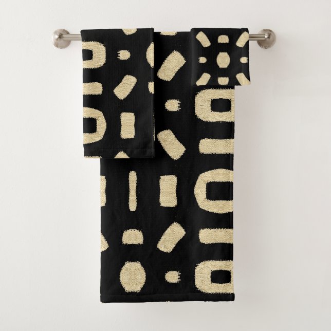 Black Like African Kuba Kente Mud Cloth (Insitu)