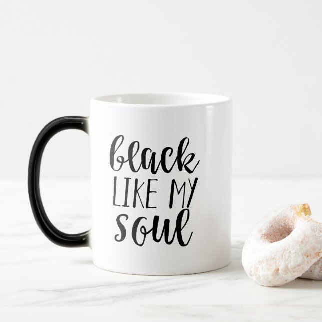 Black Like My Soul Magic Mug (With Donut)