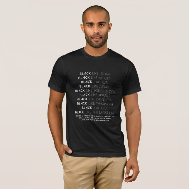 BLACK LIKE...(White Font) T-Shirt (Front Full)