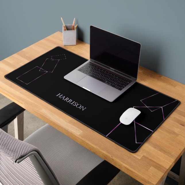 Black Lilac Desk Mat Personalized (Office 2)