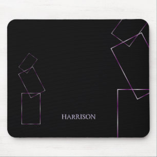 Black Lilac Mouse Pad Personalized