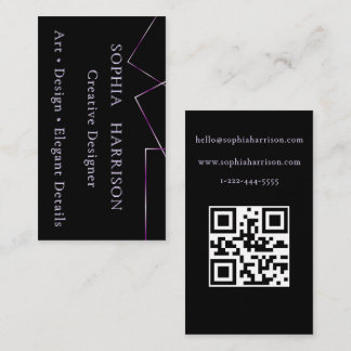 Black Lilac Personalized Business Card