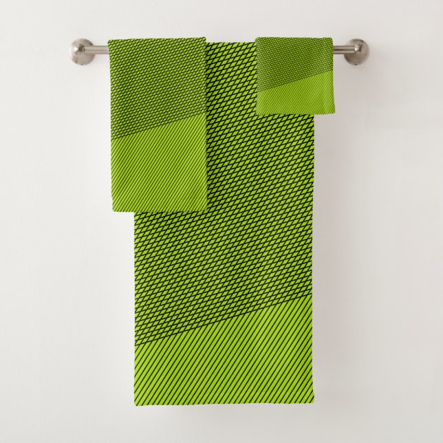 Black & Lime Green Élégant Abstrait moderne minima (En situation)