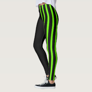 Black & Lime Jester Leggings