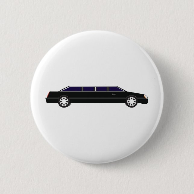 Black Limo 2 Inch Round Button (Front)
