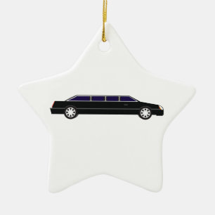 Black Limo Ceramic Ornament