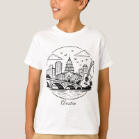 Black line Austin illustration