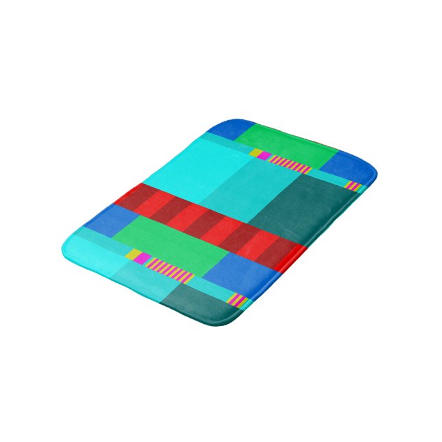 Black Line Chevron Design Bath Mat (Angled)