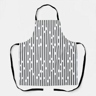 Black Line Geometric Pattern Apron