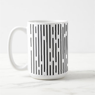 Black Line Geometric Pattern Coffee Mug