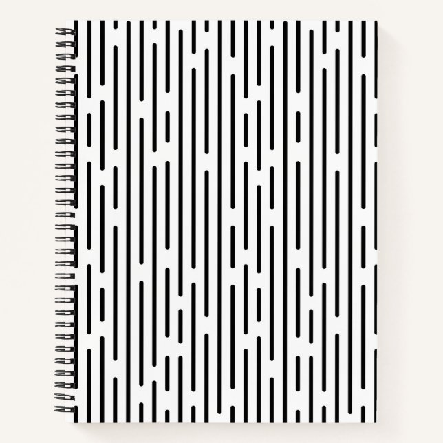 Black Line Geometric Pattern Notebook (Front)