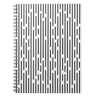 Black Line Geometric Pattern Notebook