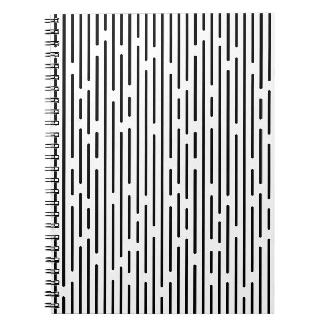 Black Line Geometric Pattern Notebook (Front)