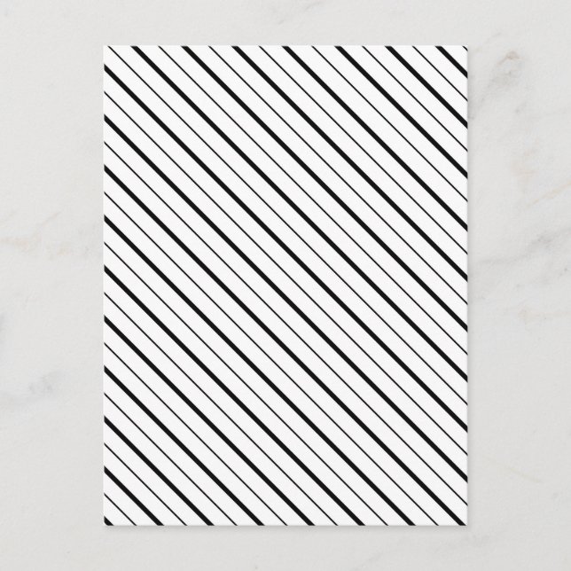 Black Line Geometry Simple Postcard (Front)