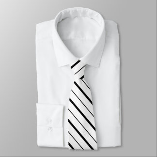 Black Line Geometry Simple Tie