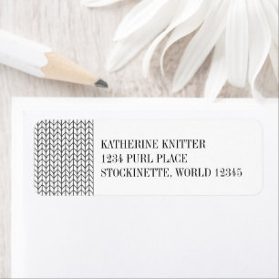 BLACK LINE KNIT Return Address Labels