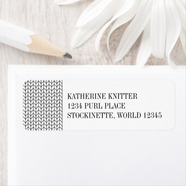 BLACK LINE KNIT Return Address Labels  (Insitu)