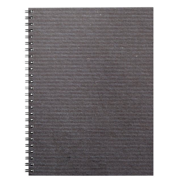 Black Lined Paper Background Texture Design Notebook (Front)