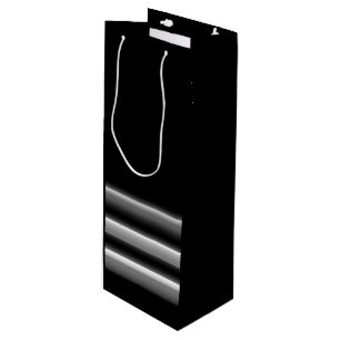 Black Lined Wine Gift Bag