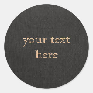 Black Linen Look Elegant  Sticker - Customizable