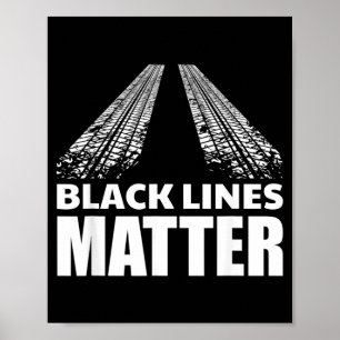Black Lines _ Cool Vehicle Car Burnout Gag Gift Poster