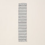 Black Lines White Scarf<br><div class="desc">Abstract art of black stripes against a white background.</div>