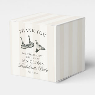 Black Lingerie Bachelorette Bridal Shower Dessert Favor Box