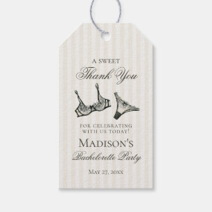 Black Lingerie Shower Bachelorette Bridal Favour Gift Tags