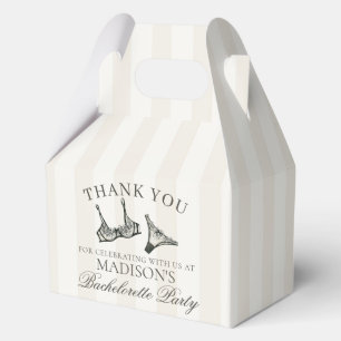 Black Lingerie Shower Bachelorette Party Gable Favor Box