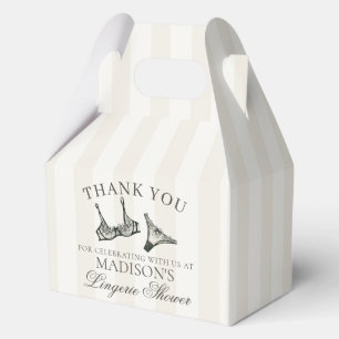 Black Lingerie Shower Bachelorette Party Gable Favor Box