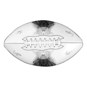 Black Lion with Antlers Crown and Monogram Football