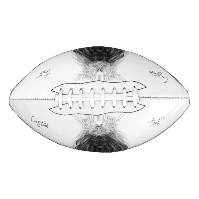 Black Lion with Antlers Crown and Monogram Football (Front)