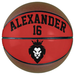 Black Lion with Crown Basketball
