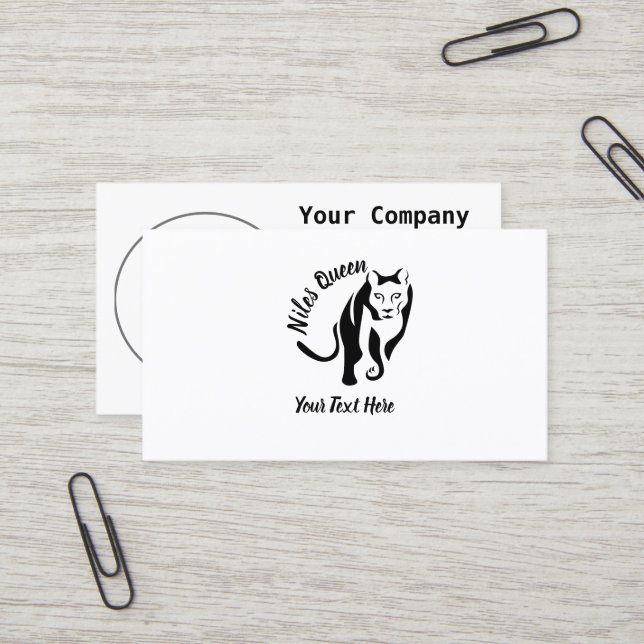 Black Lioness Queen of the Huntress Business Card (Front/Back In Situ)