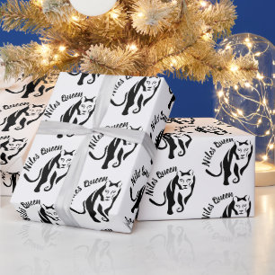 Black Lioness Queen of the Huntress Wrapping Paper