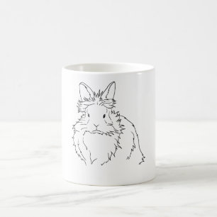 Black Lionhead Rabbit Gift Coffee Mug