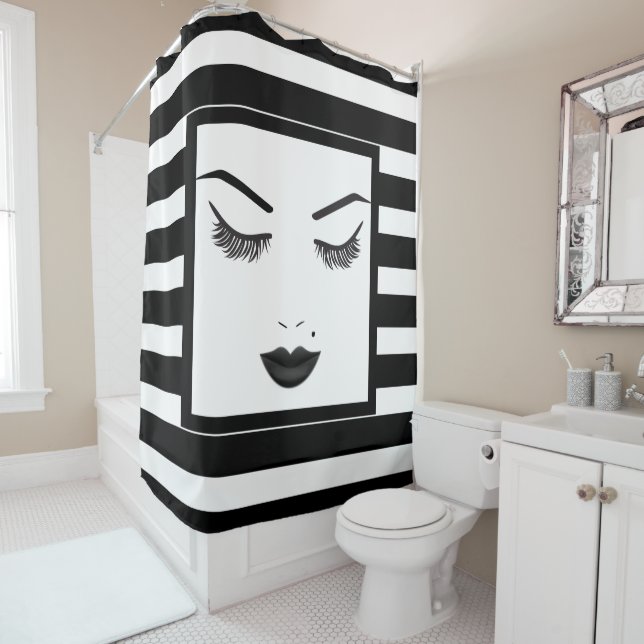 Black Lips Makeup Face Eyebrows Lips Glam Beauty (In Situ)