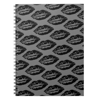 Black Lips Pattern Notebook