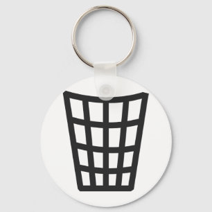 black litter bin icon keychain
