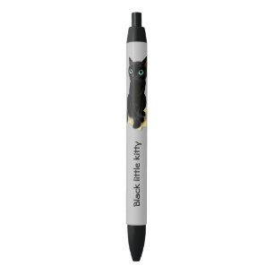 Black little kitty ink pen