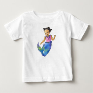 Black Little Mermaid toddler t-shirt