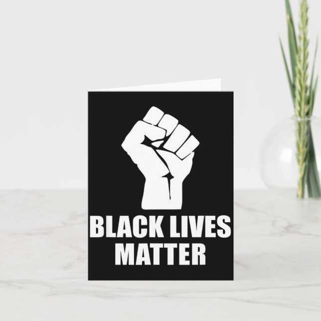Black Lives Blm Human Rights Black History Month  Card (Front)