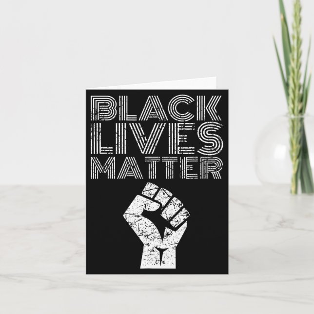 Black Lives Blm Human Rights Black History Month  Card (Front)