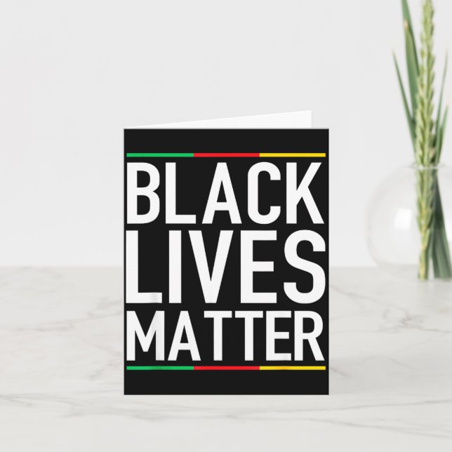 Black Lives Blm Human Rights Black History Month  Card (Front)