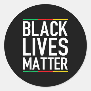 Black Lives Blm Human Rights Black History Month  Classic Round Sticker