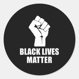 Black Lives Blm Human Rights Black History Month  Classic Round Sticker