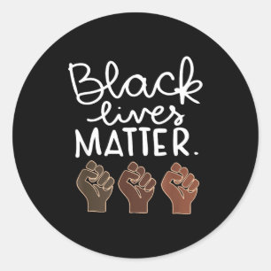 Black Lives Blm Human Rights Black History Month  Classic Round Sticker